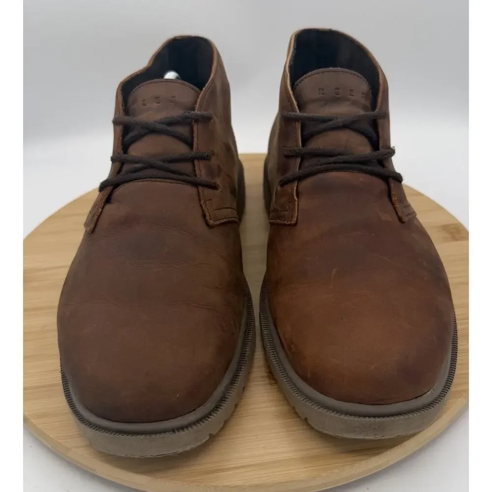 REEF Leucadian Brown Leather Chukka Boots Shoes Men’s Size 10.5
